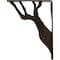 Ekena Millwork Damon Wrought Iron Bracket, (Single center brace), Antiqued Pale Gold 1 1/2"W x 7 1/2"D x 10"H BKTM01X07X10SDAAPG - alternate 9